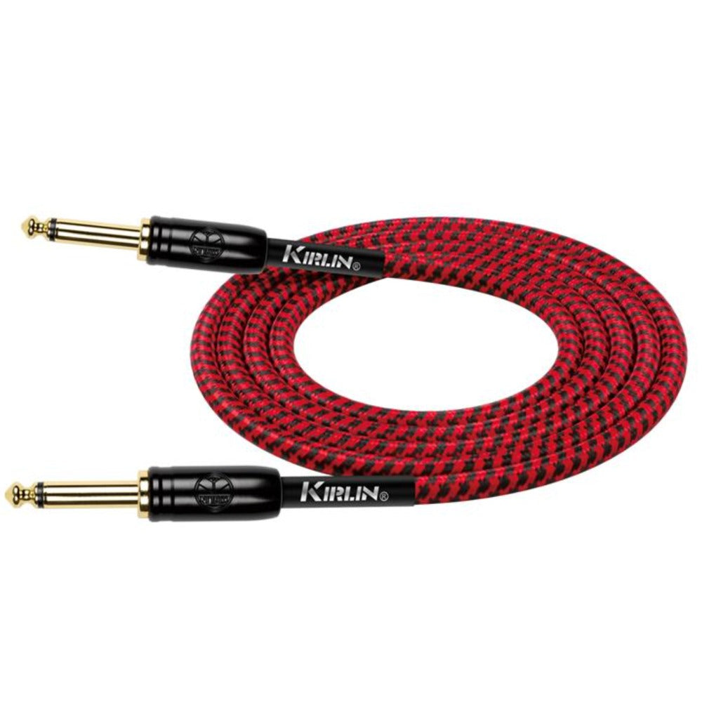 Kirlin Instrument Cables Red Kirlin IW-241BCG 10M Original Woven Instrument Cable