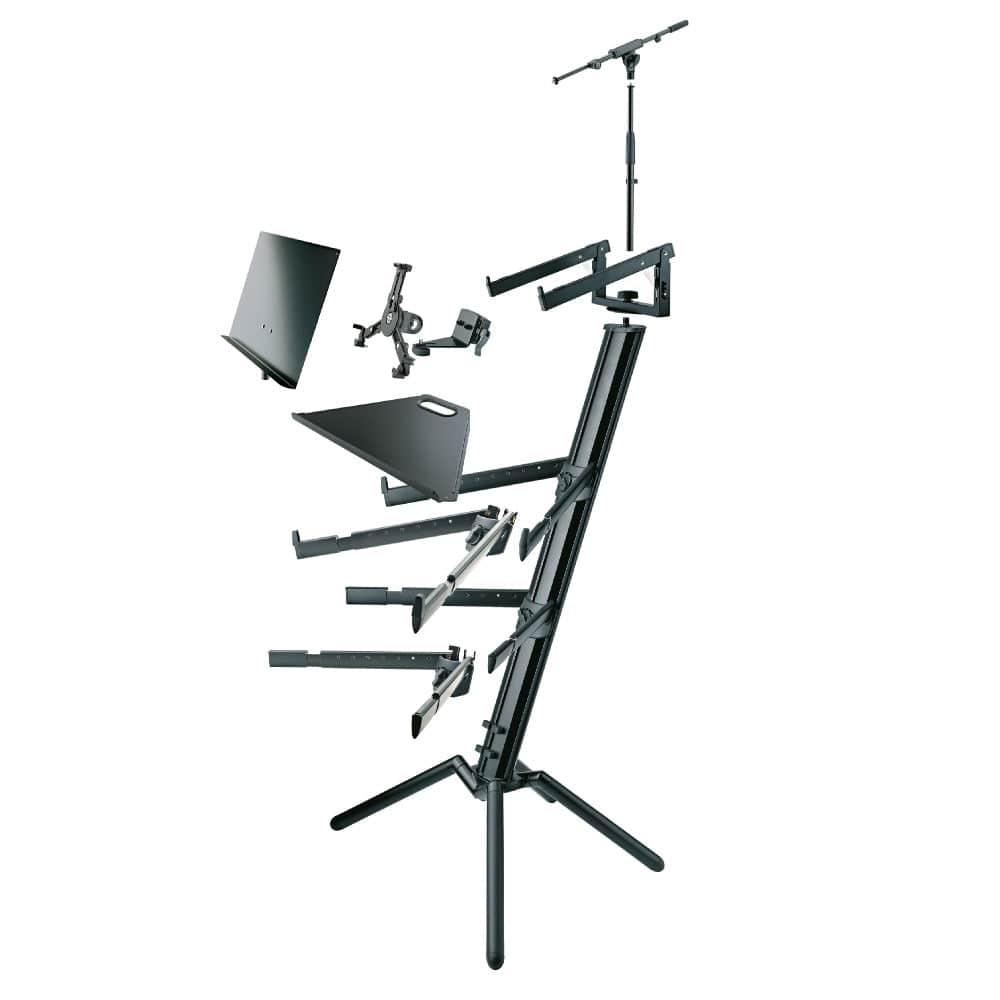 konig & meyer keyboard stands konig & meyer 18860 spider pro double keyboard stand - black anodized   