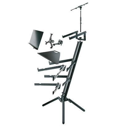 konig & meyer keyboard stands konig & meyer 18860 spider pro double keyboard stand - black anodized   