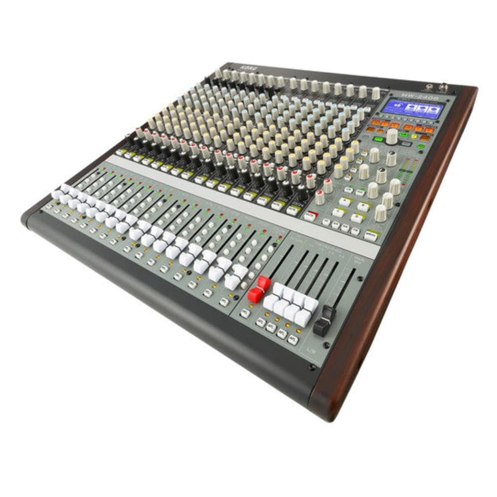 korg digital mixers korg mw-2408 24x8x2 hybrid analog / digital mixer- black