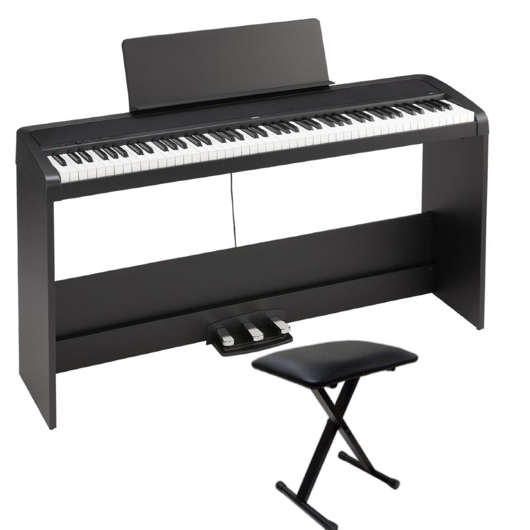 Korg Digital Pianos Black / Piano with Stand & Bench Korg B2SP 88 key Digital Piano