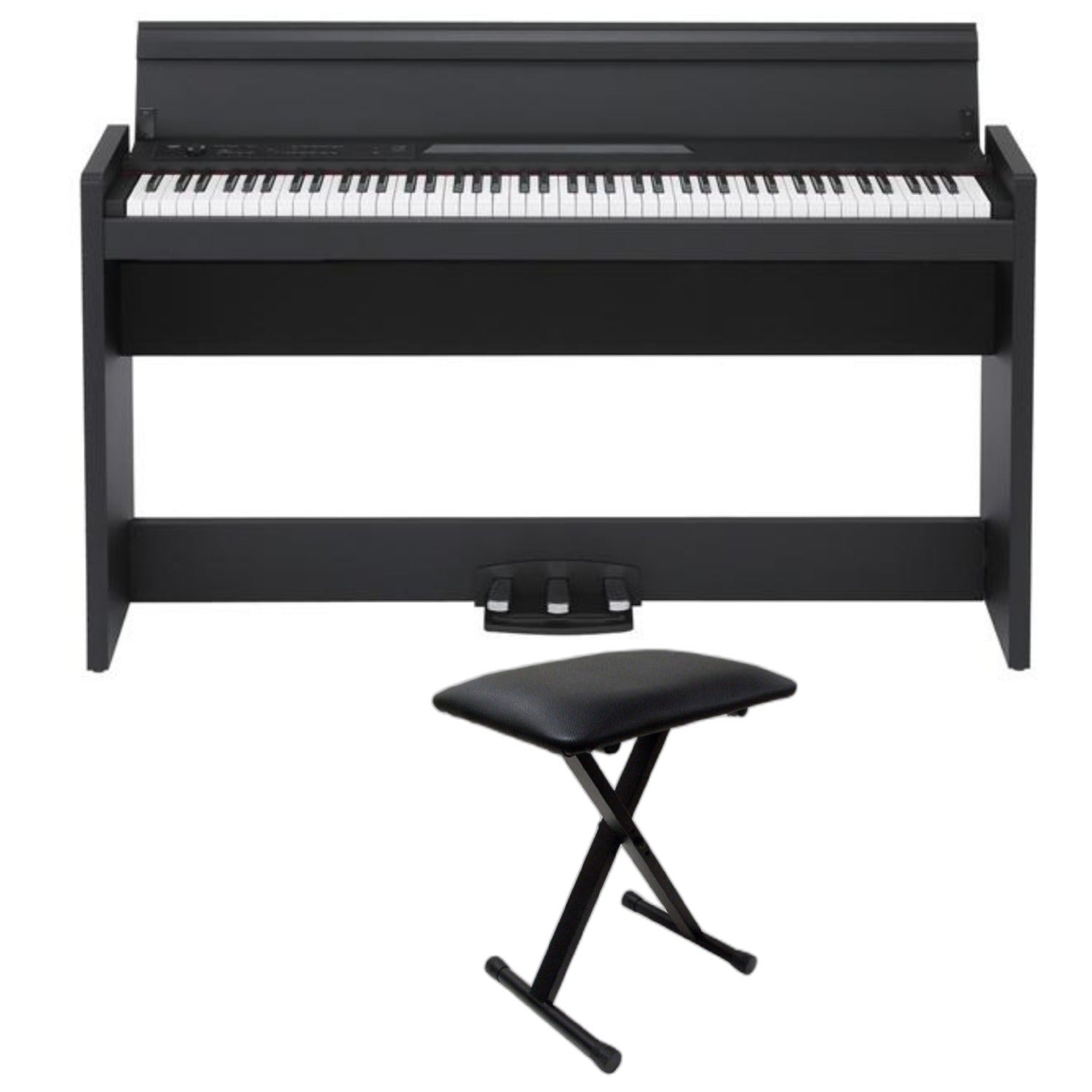 Korg Digital Pianos Rosewood Grain with Black Finish / Piano with Stand & Bench Korg LP-380U 88 Key Digital Piano