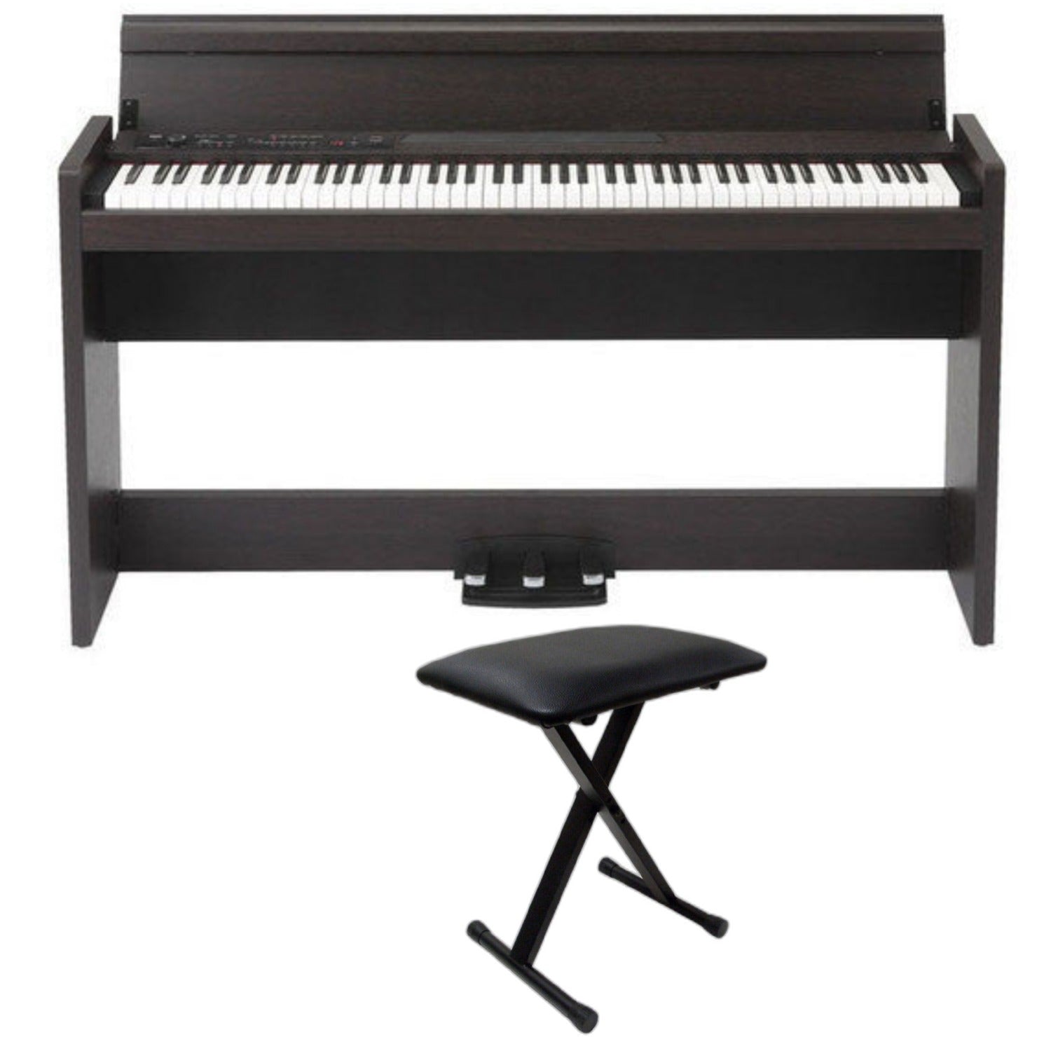 Korg Digital Pianos Rosewood / Piano with Stand & Bench Korg LP-380U 88 Key Digital Piano