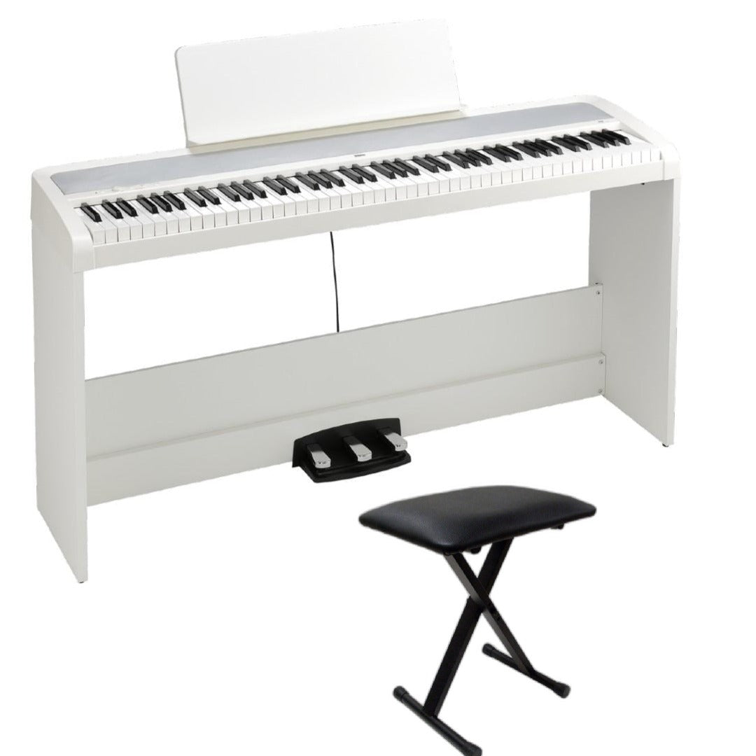 Korg Digital Pianos White / Piano with Stand & Bench Korg B2SP 88 key Digital Piano