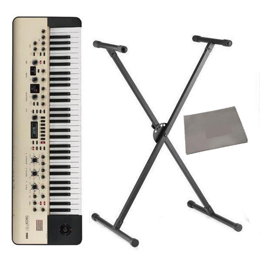 korg keyboard bundles korg kingkorg 61-key analog modeling synthesizer keyboard with stand and polishing cloth