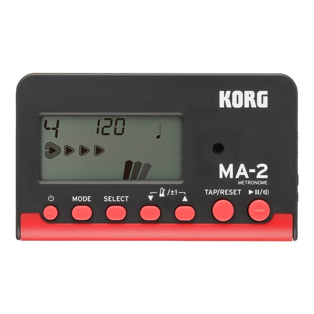 korg metronomes korg ma-2 digital metronome - black red