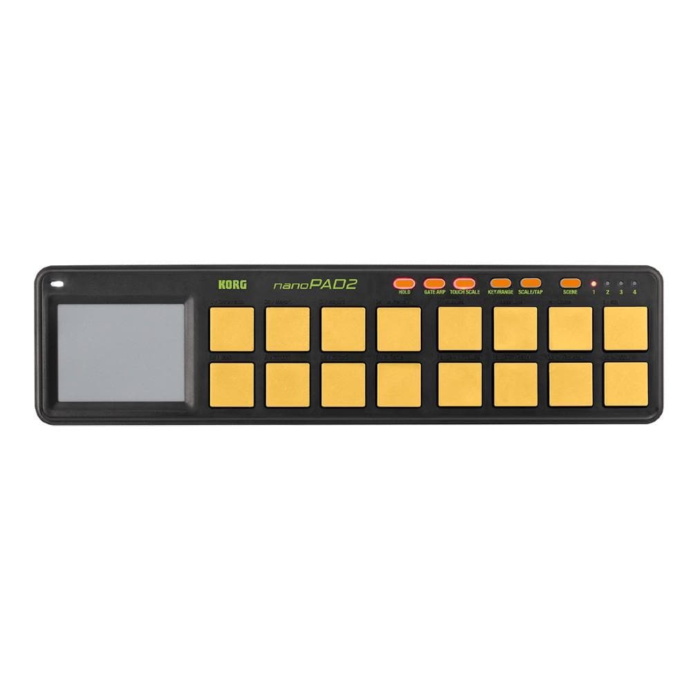 korg midi interfaces orange and green korg nanopad2 slim-line usb midi interface    #color_orange-and-green