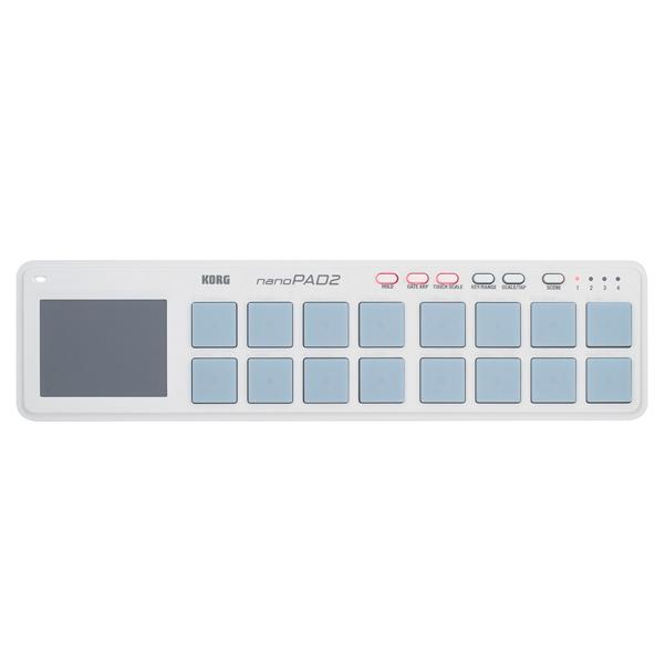 korg midi interfaces white korg nanopad2 slim-line usb midi interface    #color_white