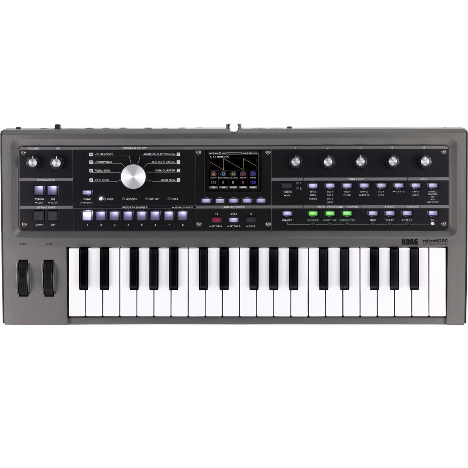 Korg Synthesizers Black Korg MicroKorg-2 Synthesizer 