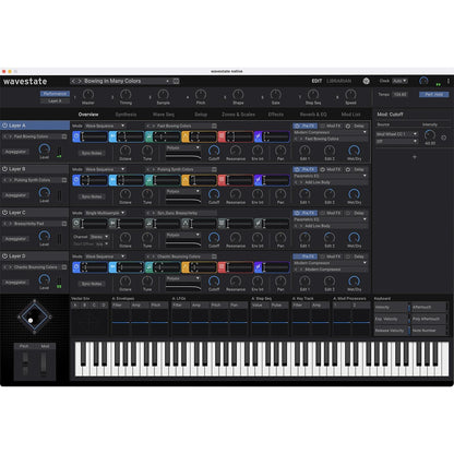 Korg Synthesizers Black Korg Wavestate SE 61 Key Wave Sequencing Synthesizer