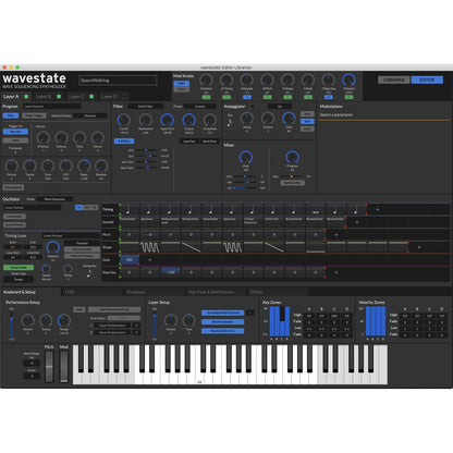 Korg Synthesizers Black Korg Wavestate SE 61 Key Wave Sequencing Synthesizer