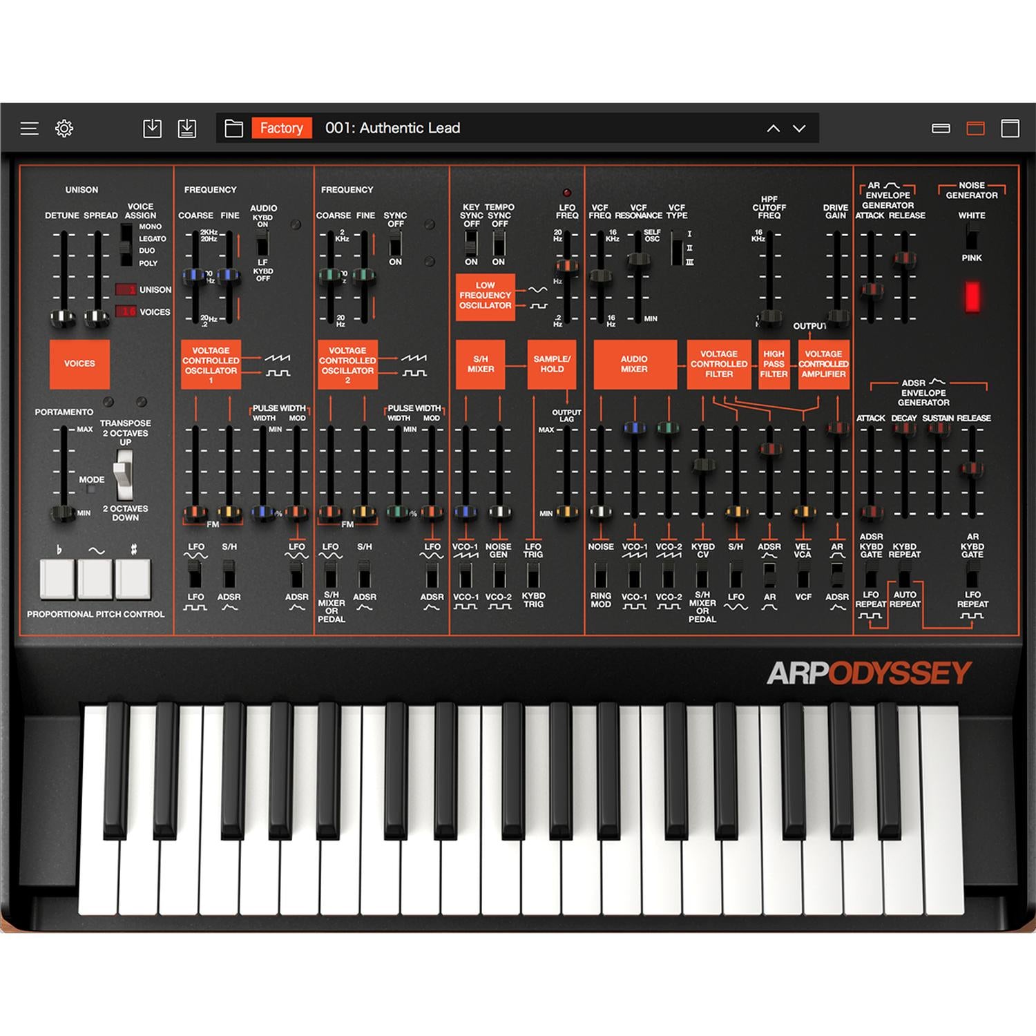 Korg Synthesizers Black M3 Korg ARP Odyssey Duophonic Synthesizer Module