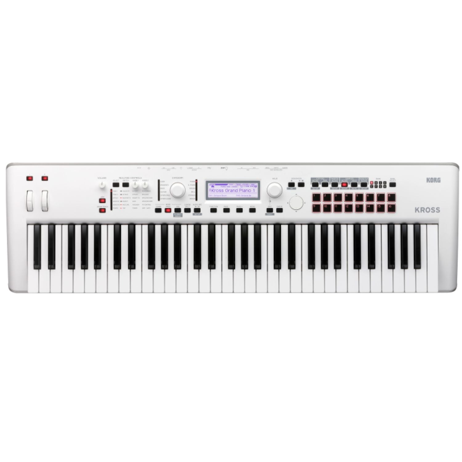 Korg Synthesizers White Korg KROSS 2 Synthesizer - 61 key with Adapter #color_white