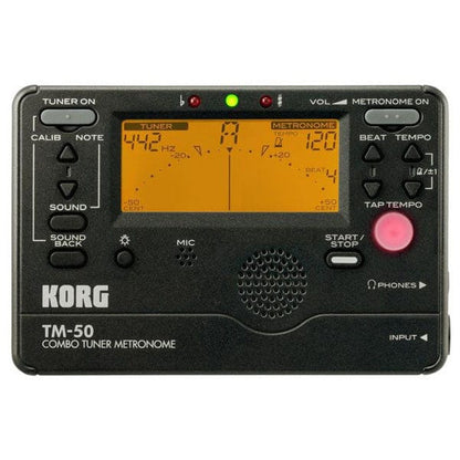 korg tuners black korg tm-50 combo tuner/metronome 