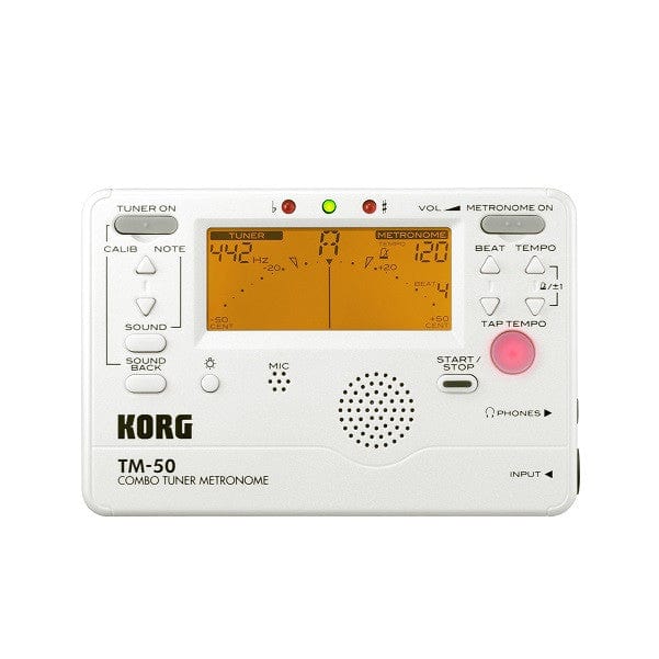 korg tuners white korg tm-50 combo tuner/metronome 