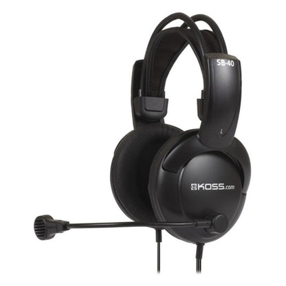 koss gaming headphones koss sb40 full-size gaming headset with noise-canceling microphone