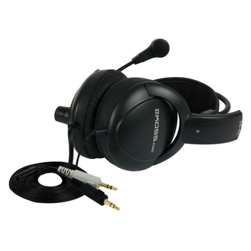 koss gaming headphones koss sb40 full-size gaming headset with noise-canceling microphone