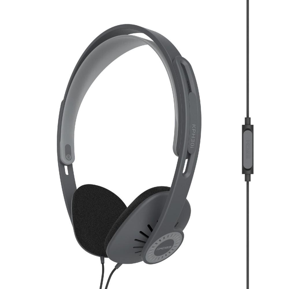 Koss On-Ear Wired Headphones Koss KPH30i Portable On-Ear Headphones- Black