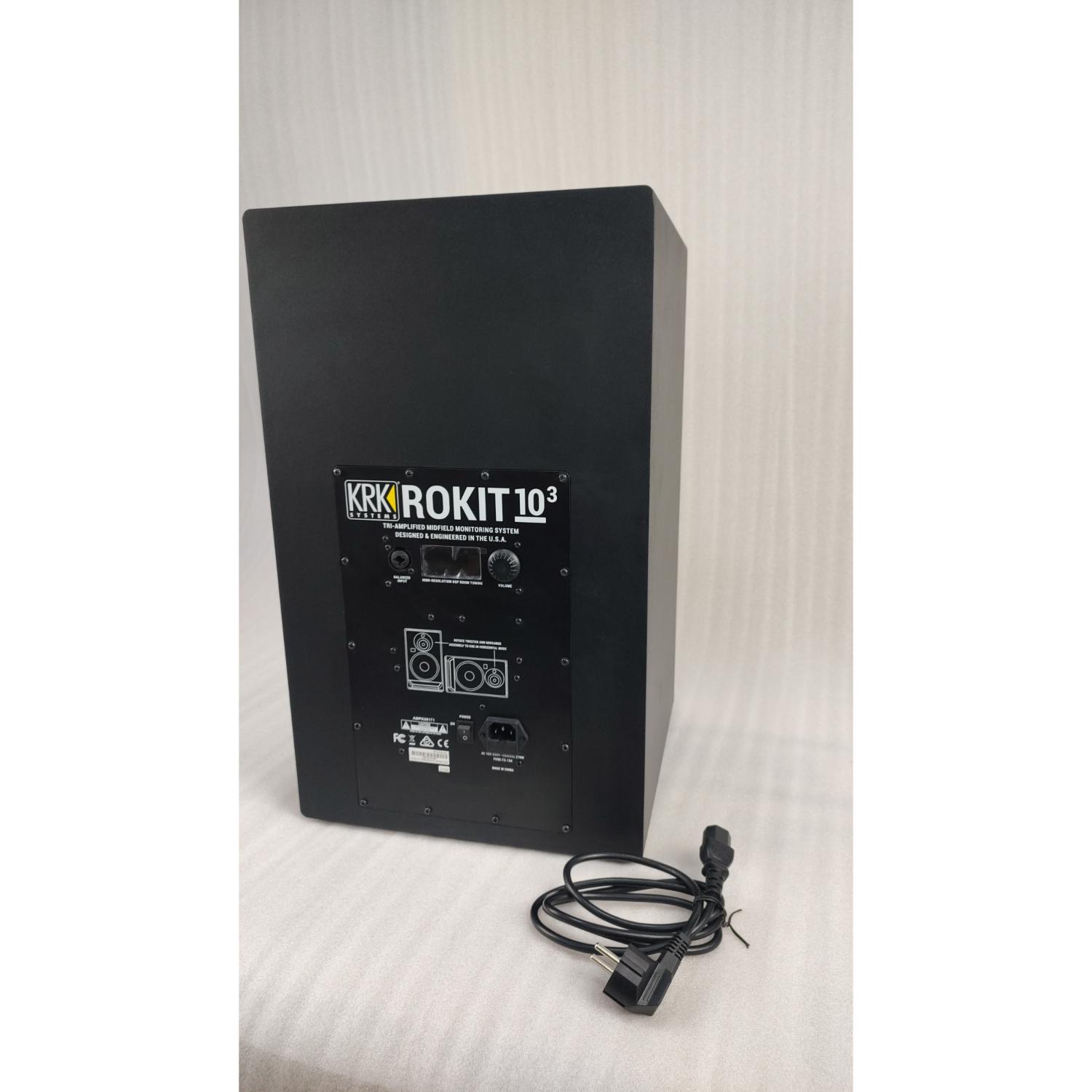 KRK Monitor Speakers KRK ROKIT 10-3 G4 10inch Tri-Amp Mid-Field Powered Studio Monitor Speaker - Single - Open Box
