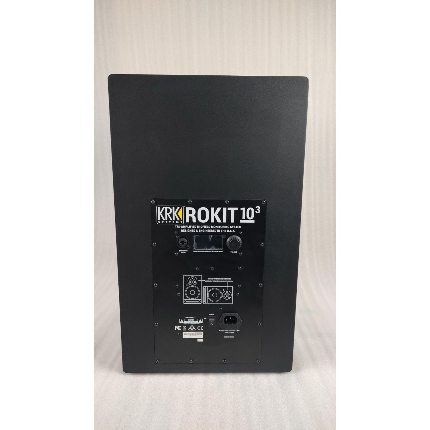 KRK Monitor Speakers KRK ROKIT 10-3 G4 10inch Tri-Amp Mid-Field Powered Studio Monitor Speaker - Single - Open Box