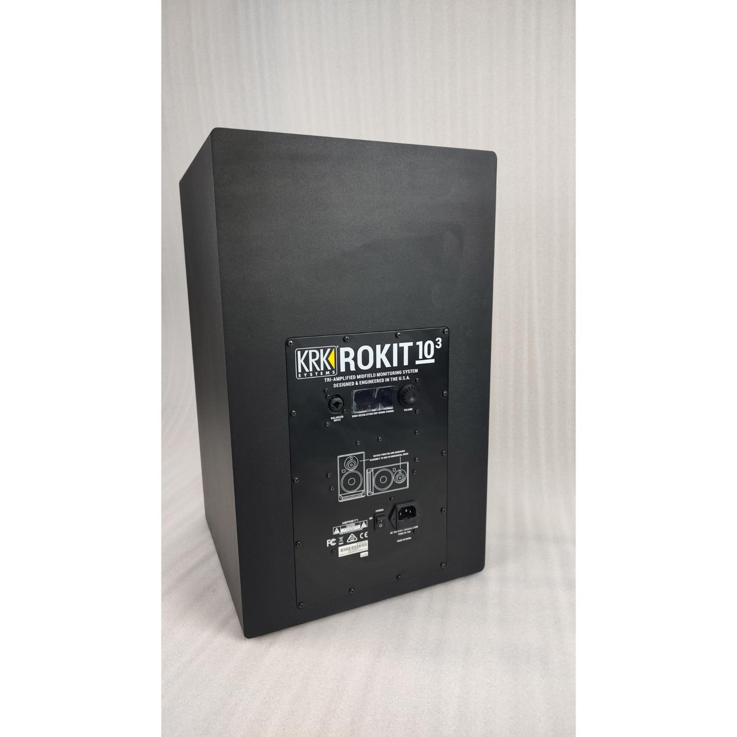 KRK Monitor Speakers KRK ROKIT 10-3 G4 10inch Tri-Amp Mid-Field Powered Studio Monitor Speaker - Single - Open Box