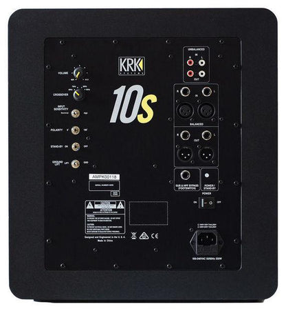 krk subwoofers krk 10s2 10 inch 160w powered subwoofer