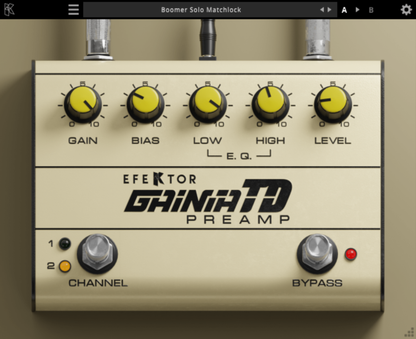 KUASSA Distortion Pedals Kuassa Efektor Gainia TD: Tube Distortion Pedal – Professional Audio Software & Plugin
