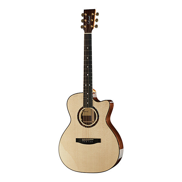 lakewood electro acoustic guitars lakewood m-32 cp 44mm cutaway electro acoustic guitar - natural high gloss