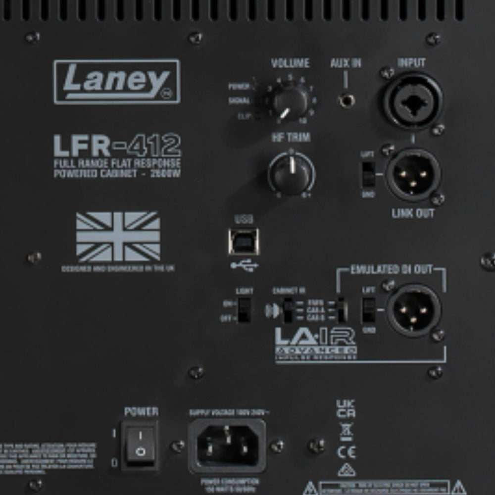 Laney Guitar Amp Speaker Cabinet Laney LFR-412 2600W Active Guitar Amplifier Cabinet
