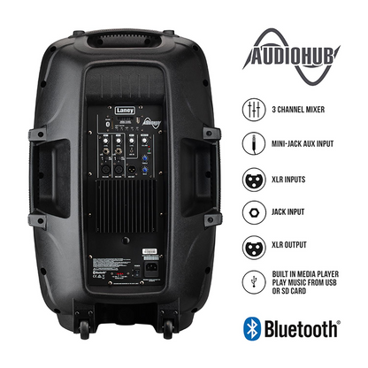 Laney Live Sound Processors Laney AH115 G2 800W Active Audio Hub Venue Portable Loudspeaker