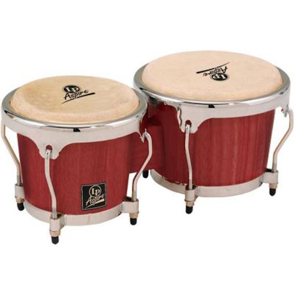 latin percussion bongos latin percussion lpa601 aspire series wood bongos - red wood