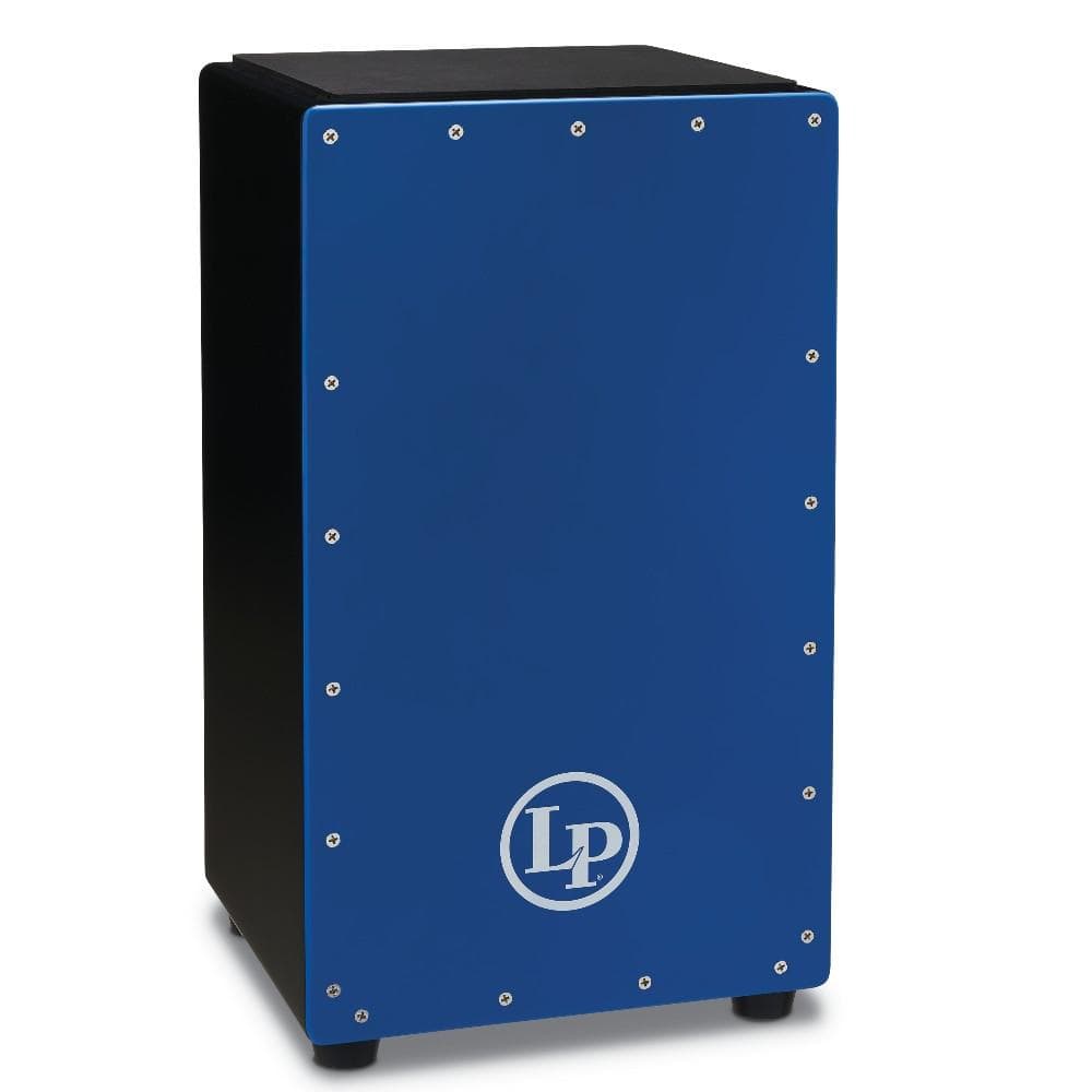 latin percussion cajons blue latin percussion lp1425 prism snare cajon with padded seat   
