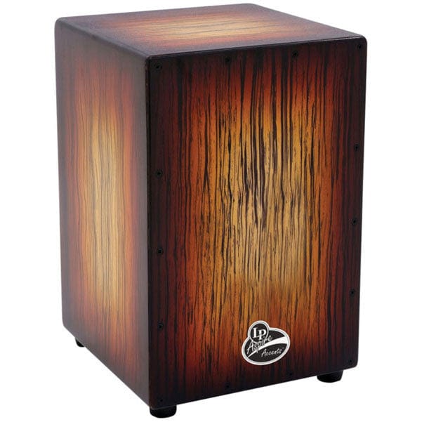 latin percussion cajons lp aspire accents cajon, sunburst streak