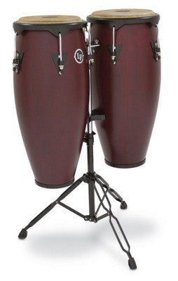 latin percussion congas latin percussion city congas with stand dark wood finish