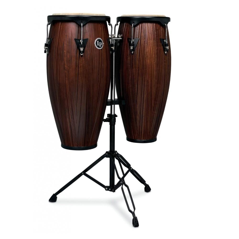 latin percussion congas latin percussion lp647ny city series wood conga set with stand