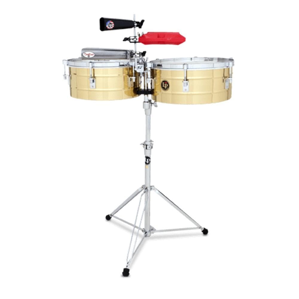 latin percussion timbales latin percussion lp257 b 14"& 15" tito puente brass timbales