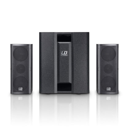 ld systems active pa speakers black ld systems dave 8 roadie portable active pa system with 3-channel mixer 