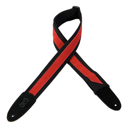 levy's guitar straps black levy's mc8s cotton 2 inch guitar strap with suede strip    