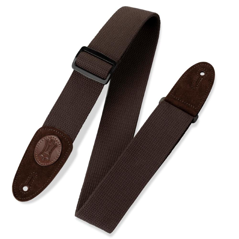 levy's guitar straps brown levy's mssc8 2 inch signature series cotton guitar strap    #color_brown