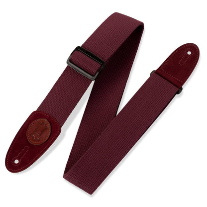 levy's guitar straps burgundy levy's mssc8 2 inch signature series cotton guitar strap    