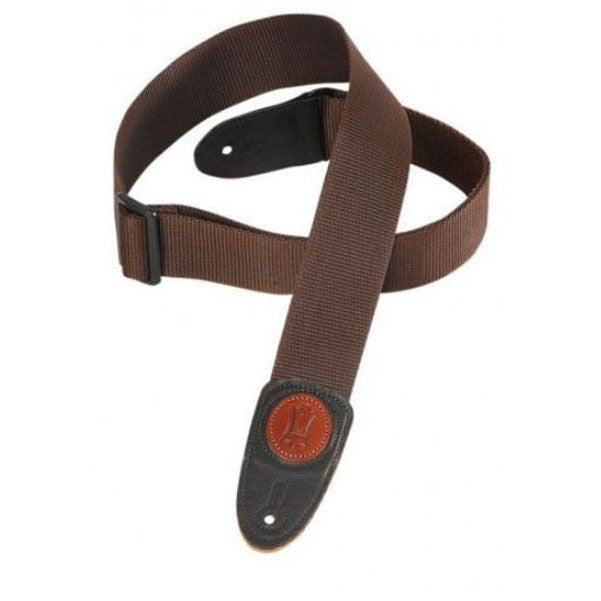 levy's guitar straps levy‰ۡó»s mss8brn polypropylene brown guitar strap with leather ends
