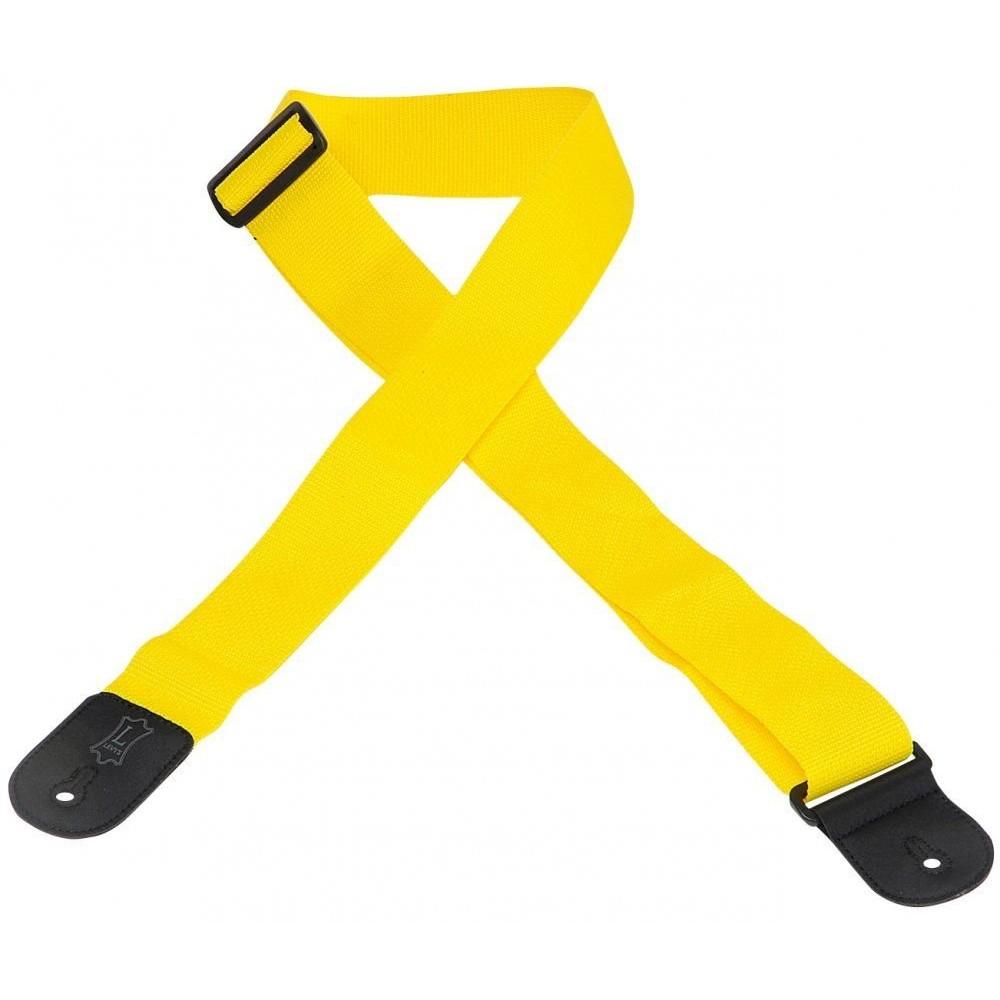 Levy's Guitar Straps Levy's M8POLY-YEL 2 Inch Polypropylene Guitar Straps- Yellow
