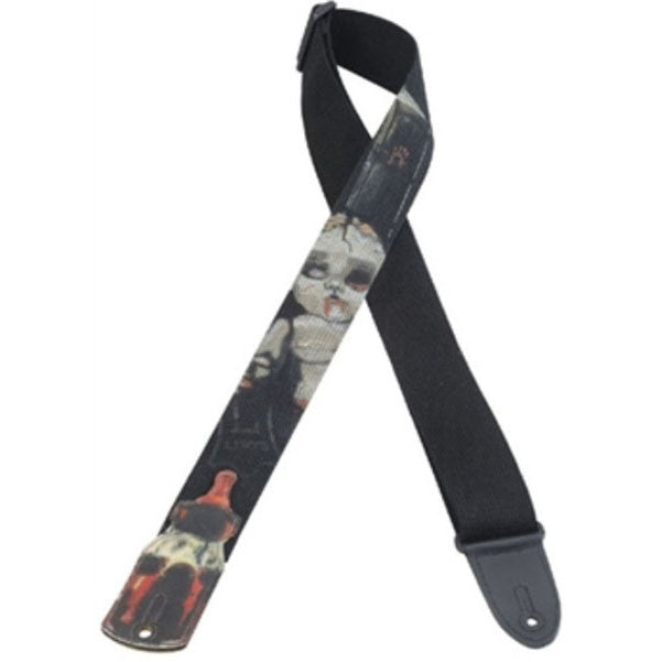 Levy's Guitar Straps Levy's MC8PZ-002 2inch Cotton Zombie Baby Guitar Strap