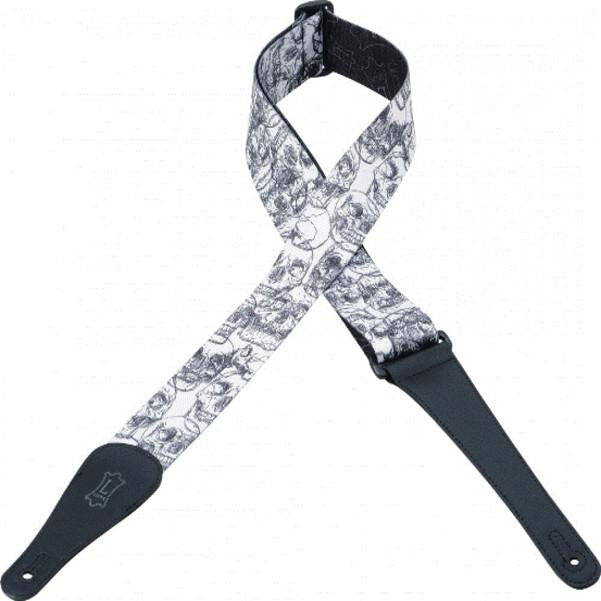 Levy's Guitar Straps Levy's MPD2048 Skulls Designer Printed Guitar Strap
