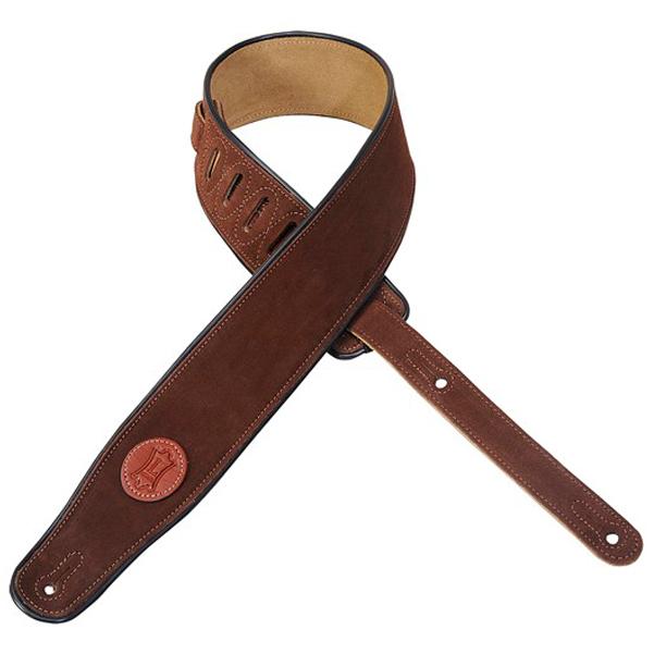 Levy's Guitar Straps Levy's MSS3 2.5 inch Signature Series Suede Guitar Strap - Brown