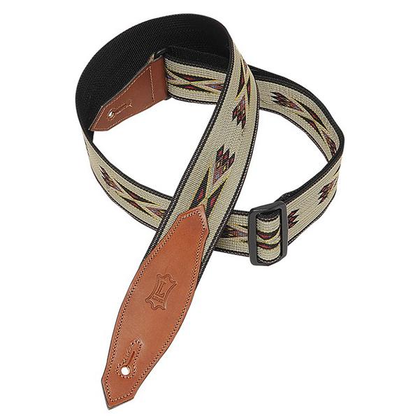 levy's guitar straps levy's mssn80 2 inch polypropylene jacquard weave guitar strap - tan