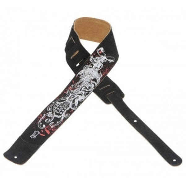 levy's guitar straps levys 2.5inch ms1p-001 suede leather guitar strap