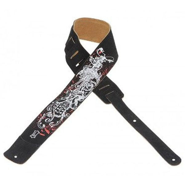 levy's guitar straps levys 2.5inch ms1p-004 suede leather guitar strap