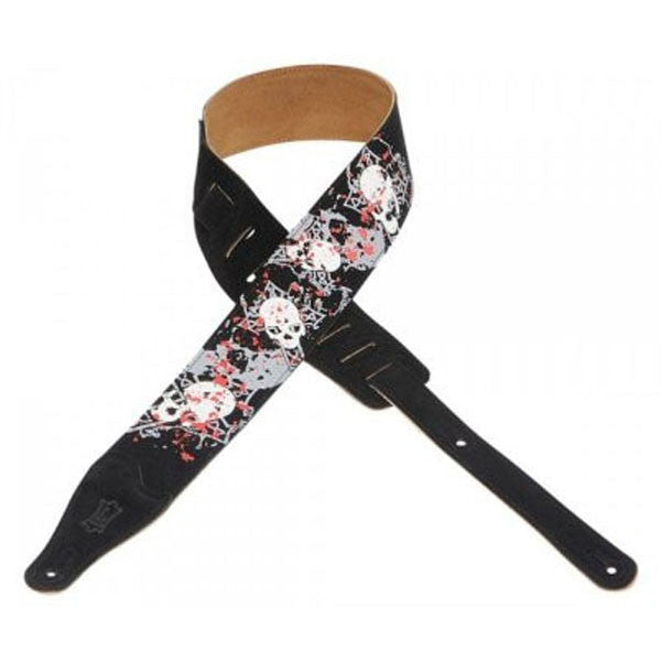 levy's guitar straps levys  2.5inch ms26p-002 suede leather guitar strap