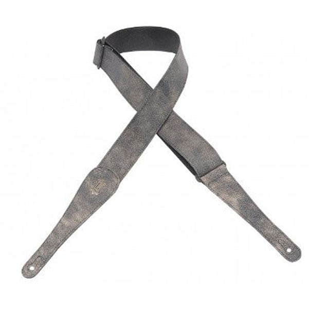 levy's guitar straps levys 2inch m7dg black distressed leather guitar strap